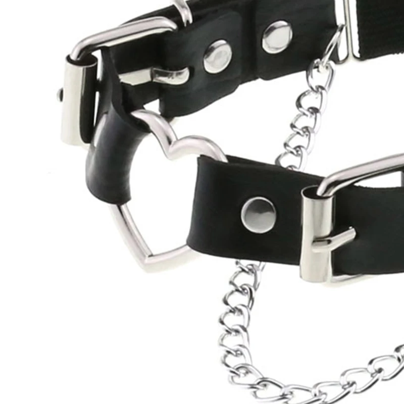 Girl Leg Chain Punk Leg Garter Belt Thigh Chains Black Body Chain Festival Rave Body Accessory with Little Heart Decor
Girl Leg Chain Punk Leg Garter Belt Thigh Chains Black Body Chain Festival Rave Body Accessory with Little Heart Decor
