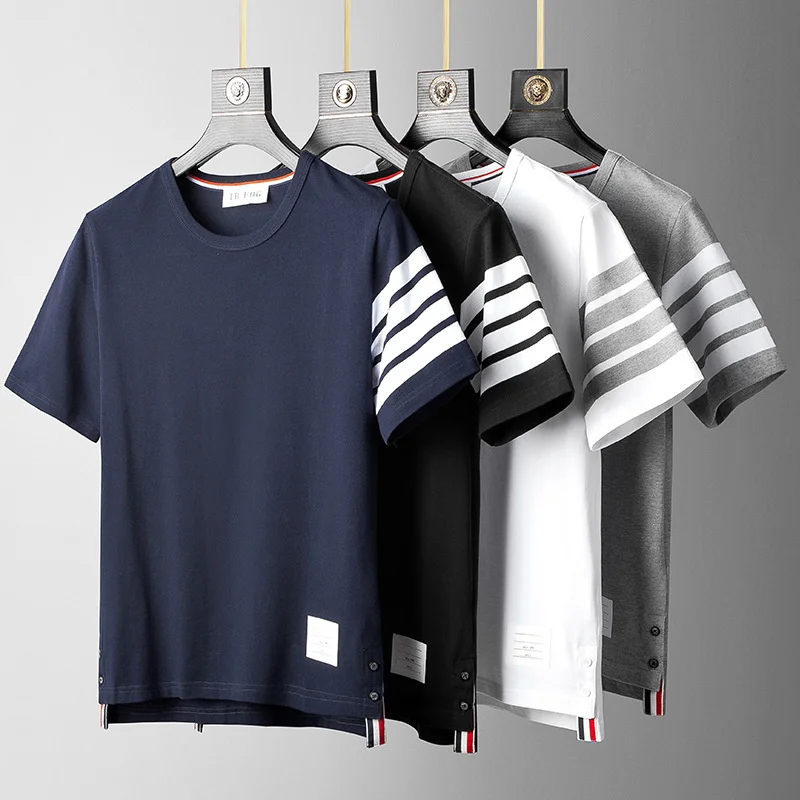 TB FOG tide brand half-sleeve four-bar men's striped cotton summer round neck short-sleeved T-shirt casual trend couple wear
TB FOG tide brand half-sleeve four-bar men's striped cotton summer round neck short-sleeved T-shirt casual trend couple wear