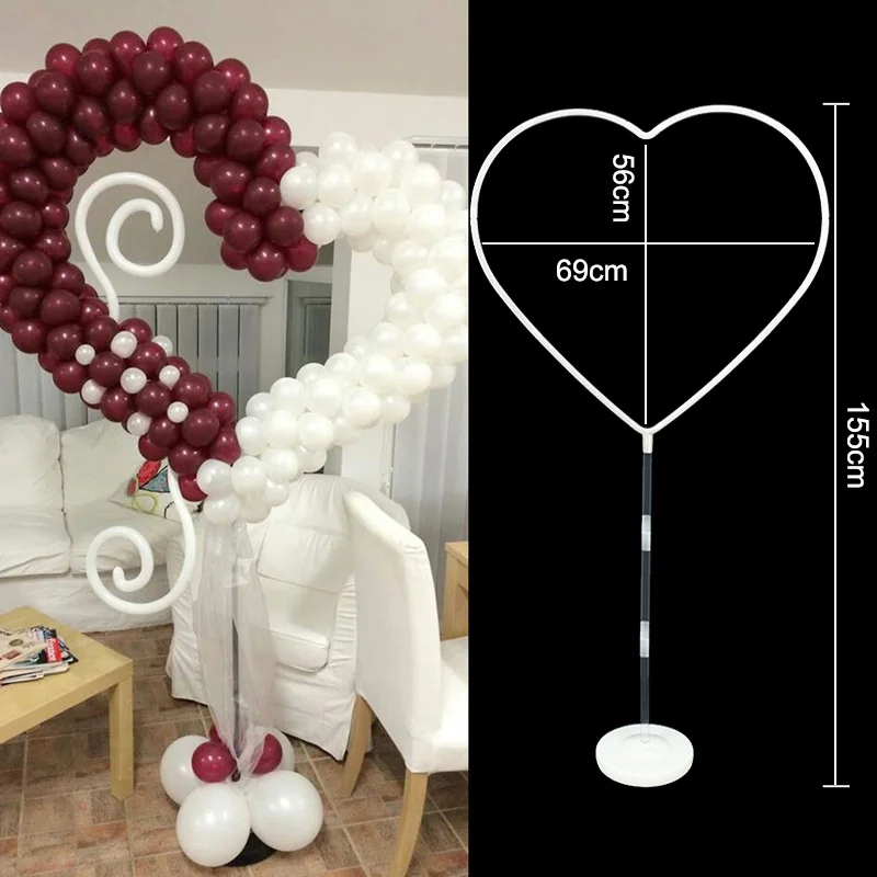 

Wedding Balloon Stand Heart Shape Ballon Holder Sticks Wedding Decorations Accessories Balloon Arch Support Column 1 Piece