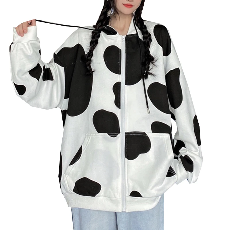 Cow Printed Women Hoodies Zipper Sweatshirt Tops Autumn Winter Female Hoodie Hooded Fashion Casual Ladies Girls Pullovers Tops
Cow Printed Women Hoodies Zipper Sweatshirt Tops Autumn Winter Female Hoodie Hooded Fashion Casual Ladies Girls Pullovers Tops