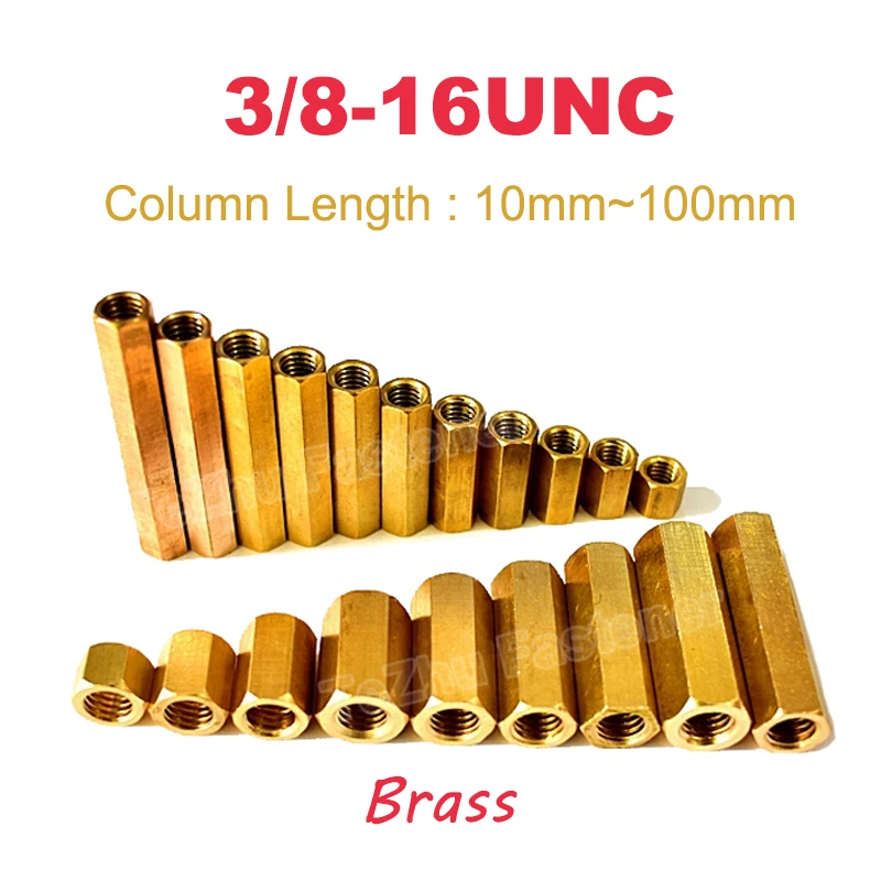 1pc 3/8-16UNC Hex Brass Standoff Spacer Hexagon Copper Stud Spacing Screw Nut Female Thread Double Pass Length 10~100mm PC Cases
1pc 3/8-16UNC Hex Brass Standoff Spacer Hexagon Copper Stud Spacing Screw Nut Female Thread Double Pass Length 10~100mm PC Cases