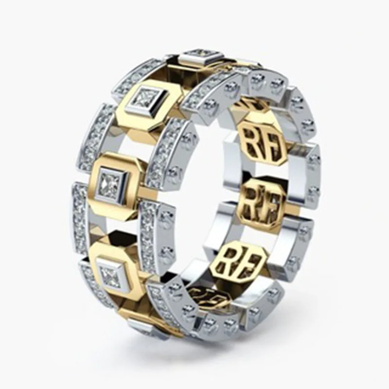 Fashion modern rose gold color separation ring European and American creative full diamond engagement hand jewelry
Fashion modern rose gold color separation ring European and American creative full diamond engagement hand jewelry