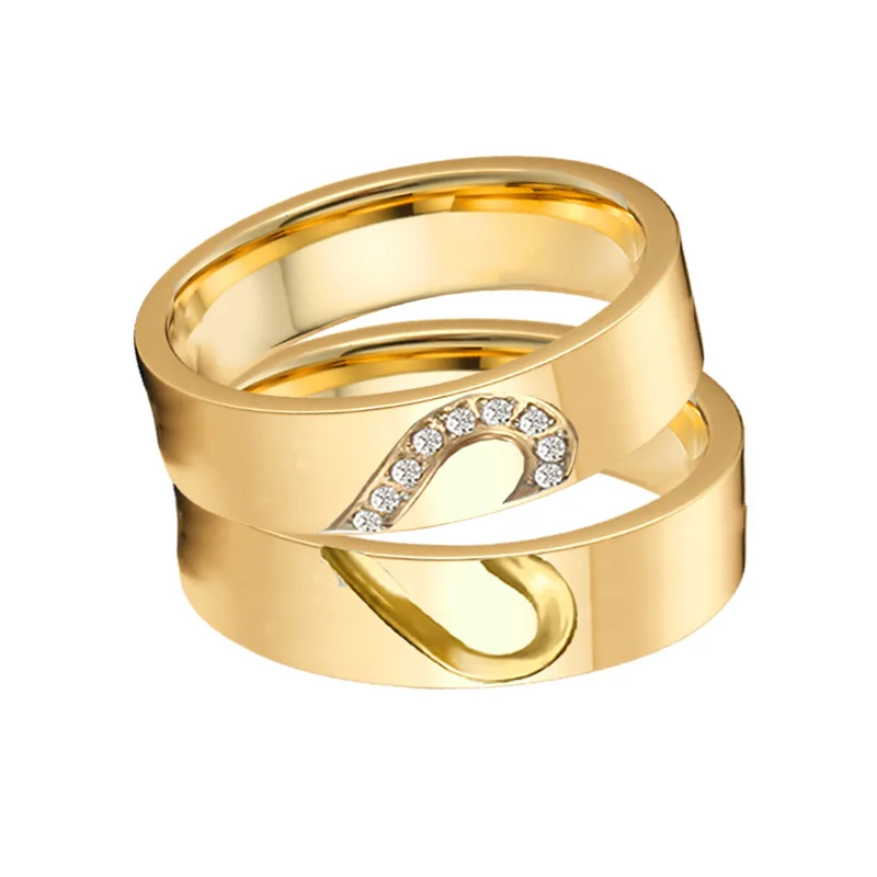 High Quality Bridal Heart Wedding Rings sets for Lovers African Dubai 24k gold plated stainless steel jewelry Couples Ring
High Quality Bridal Heart Wedding Rings sets for Lovers African Dubai 24k gold plated stainless steel jewelry Couples Ring