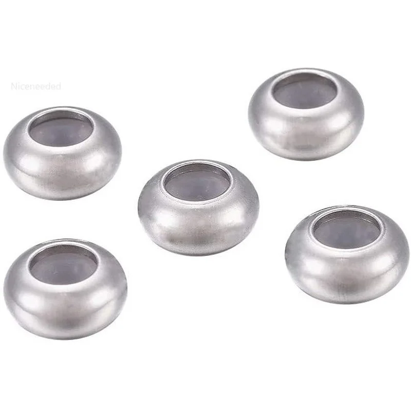 100pcs Silver Rondelle Beads with Plastic Stainless Steel Metal Beads Rondelle Stopper Beads Slider Beads for Jewelry Making
100pcs Silver Rondelle Beads with Plastic Stainless Steel Metal Beads Rondelle Stopper Beads Slider Beads for Jewelry Making