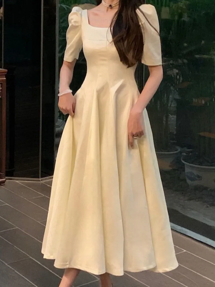 Women Summer French Casual Elegant Business Midi Dress Ladies Slim A-Line Party Prom Vestidos Femme Fashion Princess Robe Cloths
Women Summer French Casual Elegant Business Midi Dress Ladies Slim A-Line Party Prom Vestidos Femme Fashion Princess Robe Cloths