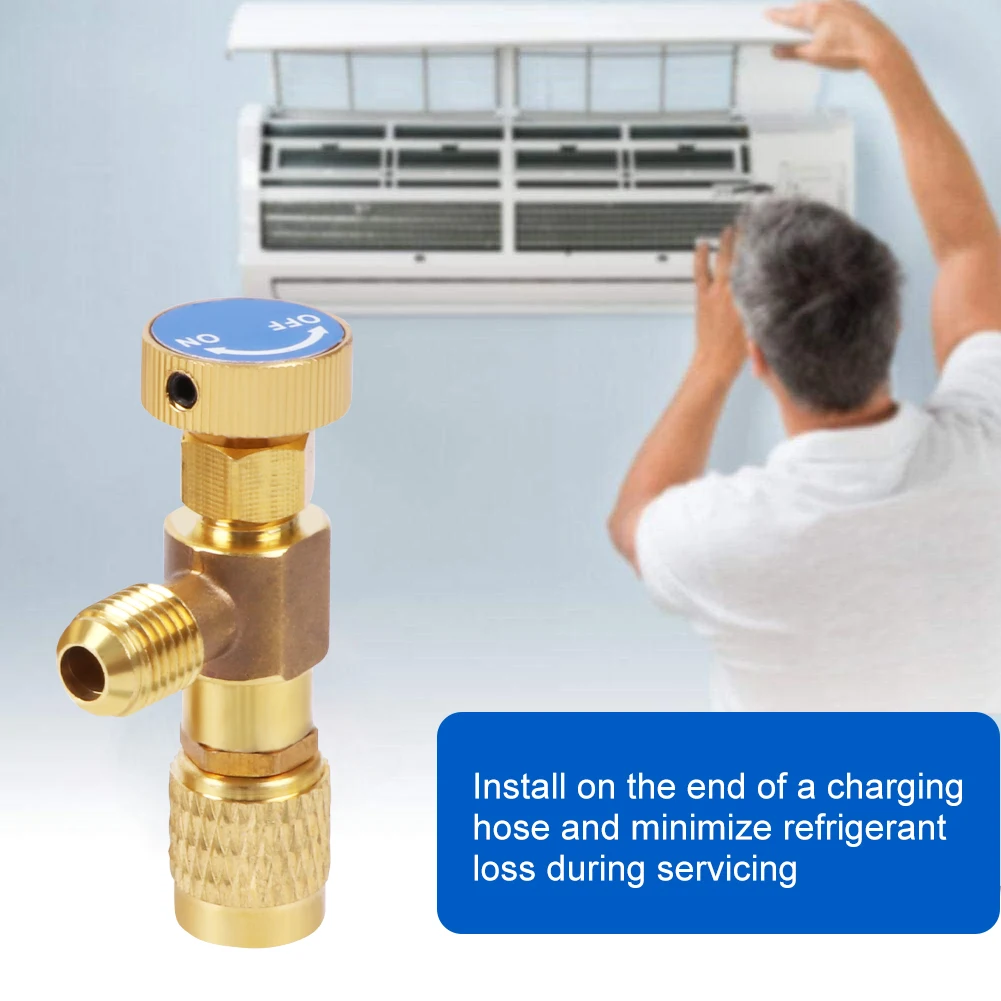 R22 R410A Refrigerant Charging Valve 1/4“ Air Conditioning Refrigerant Safety Adapter for R22 R410A Air Conditioner Manifold
R22 R410A Refrigerant Charging Valve 1/4“ Air Conditioning Refrigerant Safety Adapter for R22 R410A Air Conditioner Manifold
