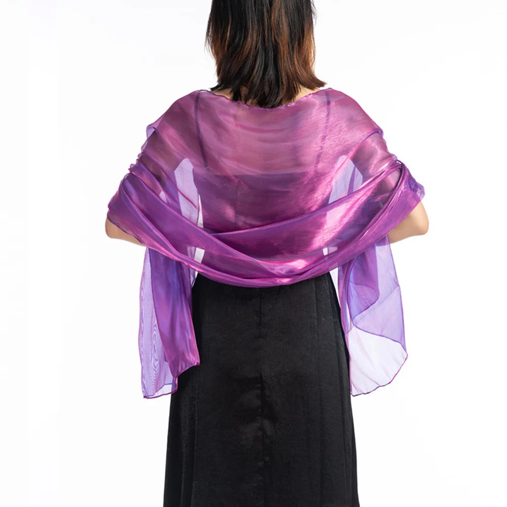 Women Transparent Yarn Shawl Shiny Sunscreen Scarves Solid Color Long Scarf Sexy Elegant Silky Wedding Party Evening Dress Scarf 
Women Transparent Yarn Shawl Shiny Sunscreen Scarves Solid Color Long Scarf Sexy Elegant Silky Wedding Party Evening Dress Scarf