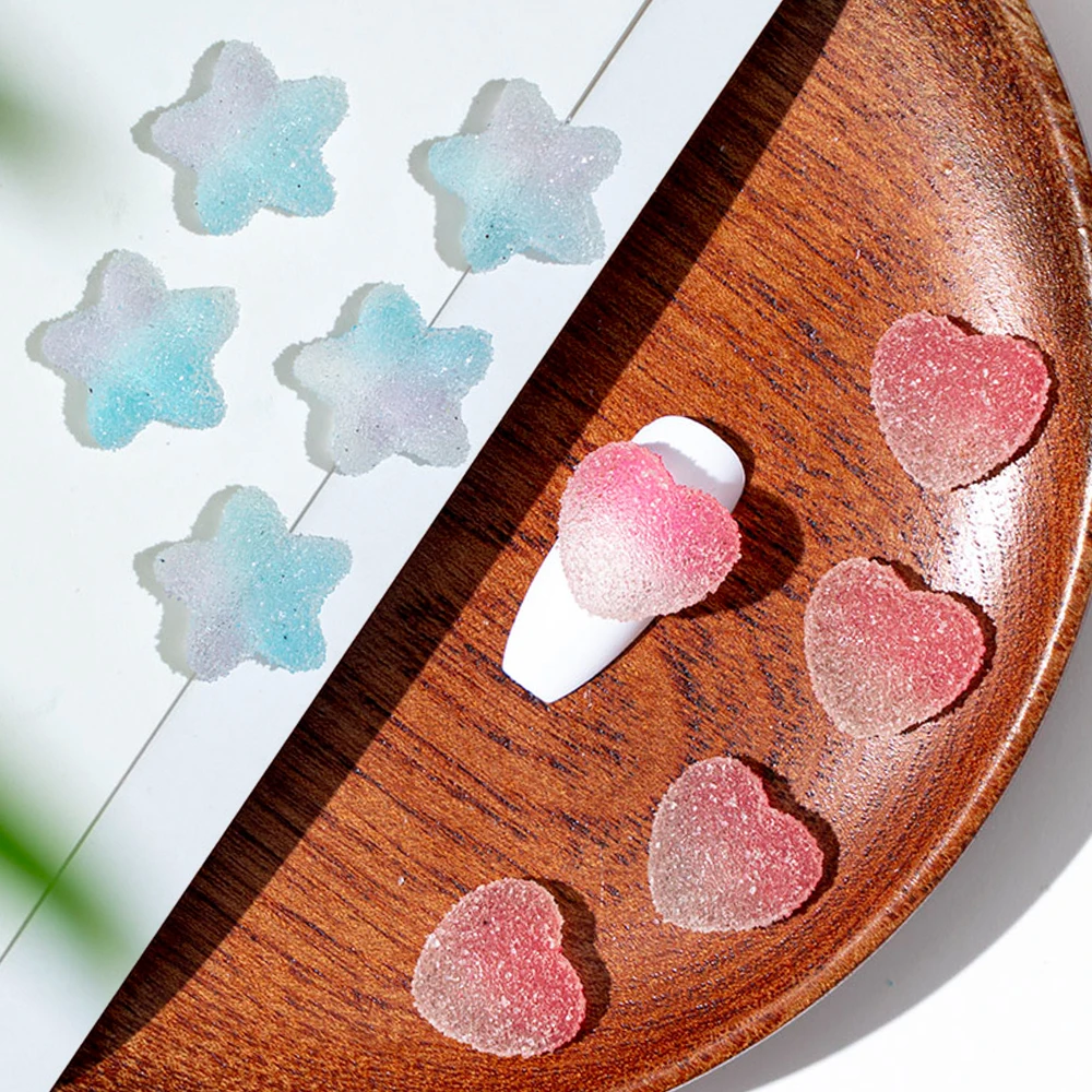 5 Pcs 3D Sweet Candy Star Heart Nail Art Rhinestone Gems Decorations Lovely Gradient Jelly Sugar Nail Jewelry DIY Manicure Tips
5 Pcs 3D Sweet Candy Star Heart Nail Art Rhinestone Gems Decorations Lovely Gradient Jelly Sugar Nail Jewelry DIY Manicure Tips