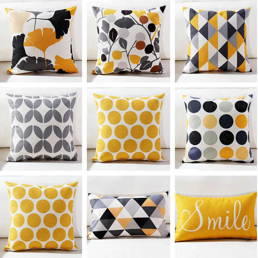 Black Yellow Grey Geometric Pillow Cover Decorative Linen Cushion Cover Home Decor Pillow Case Ginkgo biloba Pillow Sham 30x50cm
Black Yellow Grey Geometric Pillow Cover Decorative Linen Cushion Cover Home Decor Pillow Case Ginkgo biloba Pillow Sham 30x50cm