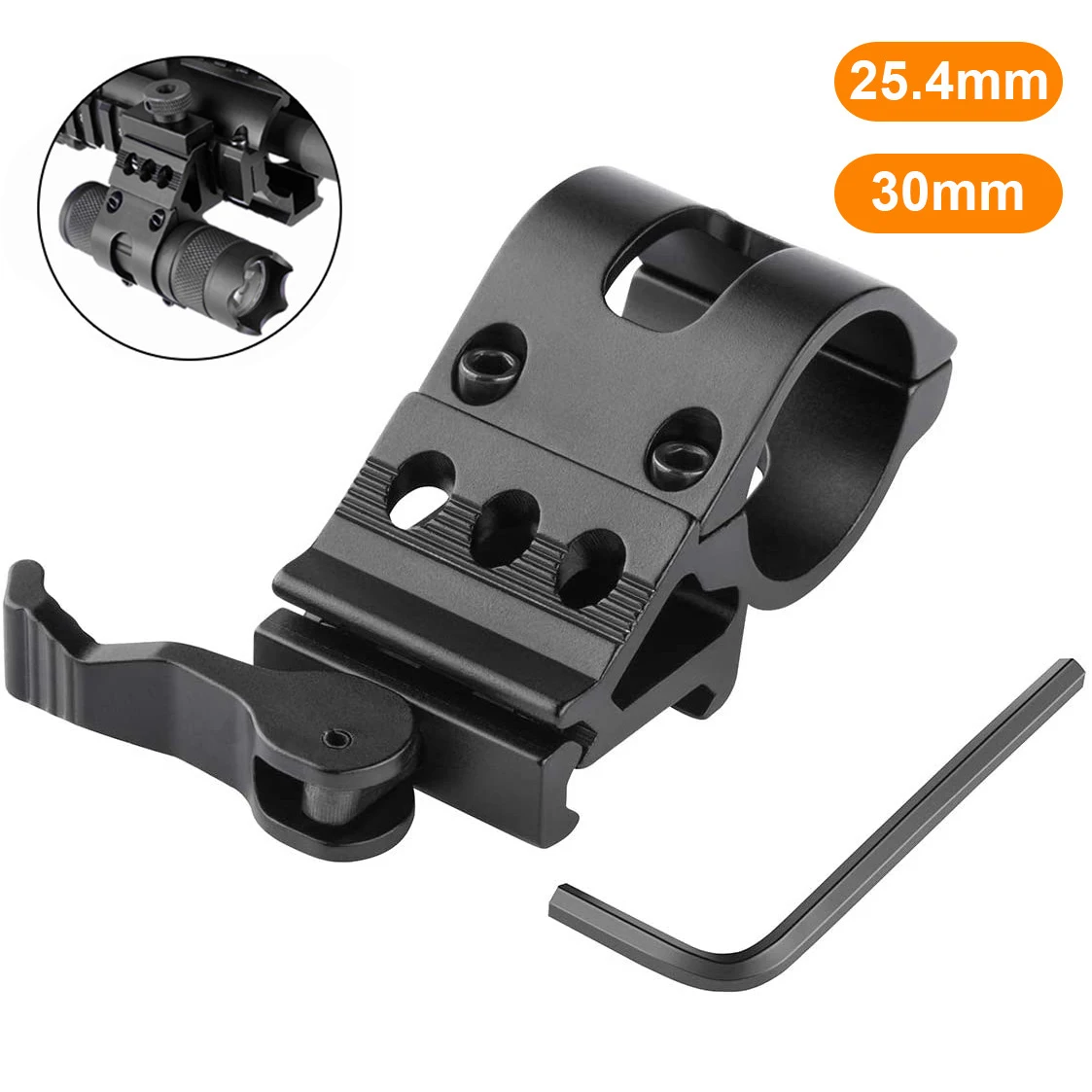 25.4mm/30mm Quick Release Offset Flashlight Scope Mount For Standard Picatinny/Weaver Rail Scope Mount Hunting Gun Accessories
25.4mm/30mm Quick Release Offset Flashlight Scope Mount For Standard Picatinny/Weaver Rail Scope Mount Hunting Gun Accessories
