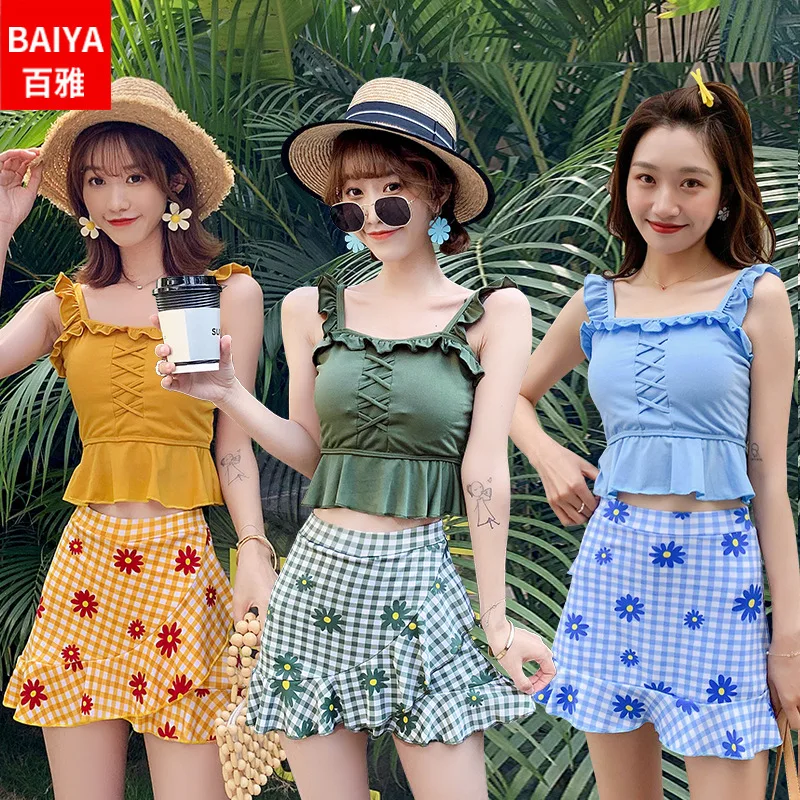 Split Swimsuit Women Sweet Lovely Skirt Style Two-piece Cover Belly Printed Girl Student Swimsuit Beach Wear Strapless Swimsuit
Split Swimsuit Women Sweet Lovely Skirt Style Two-piece Cover Belly Printed Girl Student Swimsuit Beach Wear Strapless Swimsuit