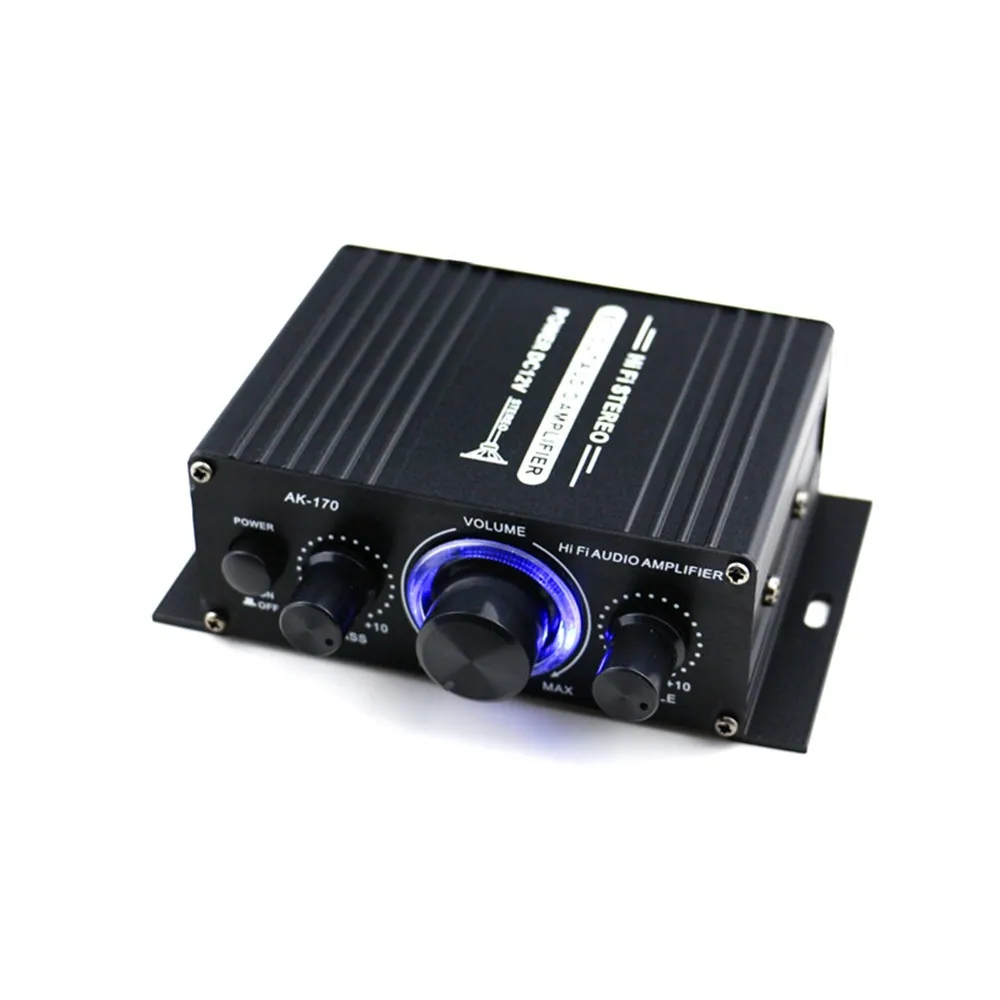 AK170 12V Mini Audio Power Amplifier Digital Audio Receiver AMP Dual Channel 20W+20W Bass
AK170 12V Mini Audio Power Amplifier Digital Audio Receiver AMP Dual Channel 20W+20W Bass