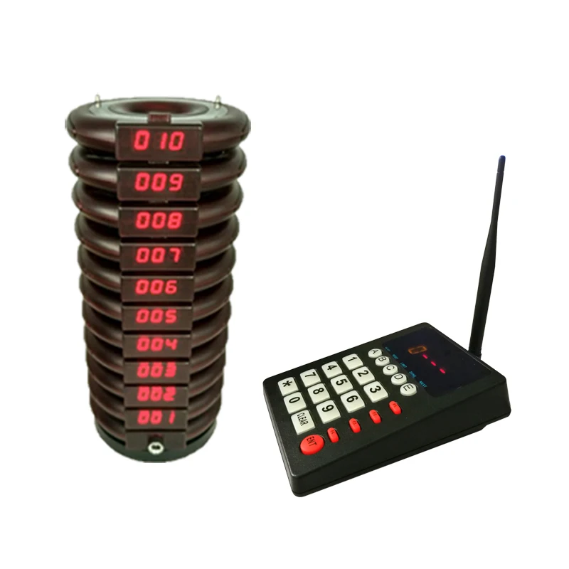 433.92MHZ Wireless Queue System with Transmitter Keypad Coaster Pager for Restaurant Vibrating Pagers
433.92MHZ Wireless Queue System with Transmitter Keypad Coaster Pager for Restaurant Vibrating Pagers