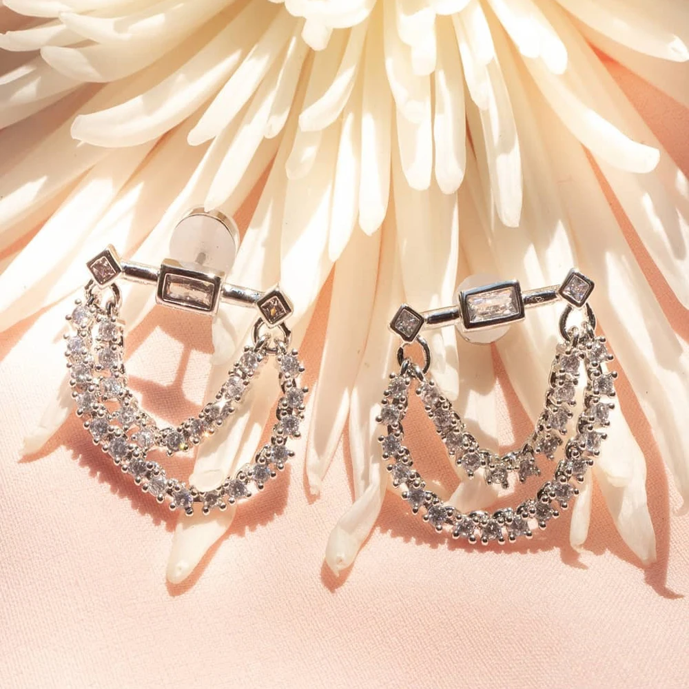New Arrived Cz Chain Tassel Dangle Earring with Gold Silver Plated Multi Chain Drop Earrings for Women Lady Fashion Jewelry
New Arrived Cz Chain Tassel Dangle Earring with Gold Silver Plated Multi Chain Drop Earrings for Women Lady Fashion Jewelry