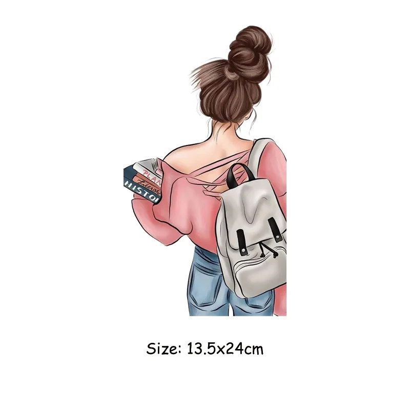 13.5x24cm Fashion Girl Iron On Patches For DIY Heat Transfer Clothes T-Shirt Thermal Stickers Decoration Printing
13.5x24cm Fashion Girl Iron On Patches For DIY Heat Transfer Clothes T-Shirt Thermal Stickers Decoration Printing