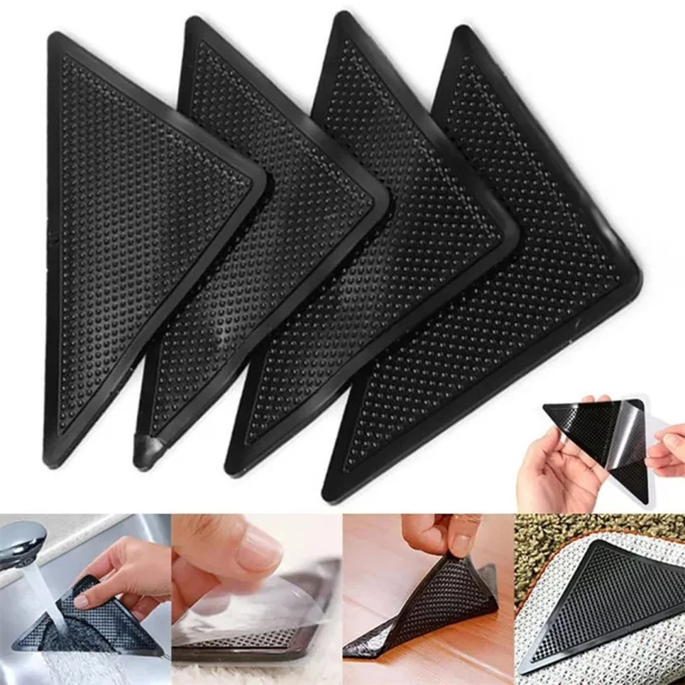 Triangle Rubber Anti-slip Stickers Washable Reusable Self-adhesive Home Floor Carpet Fixing Tape Bathroom Kitchen Corners Pad
Triangle Rubber Anti-slip Stickers Washable Reusable Self-adhesive Home Floor Carpet Fixing Tape Bathroom Kitchen Corners Pad