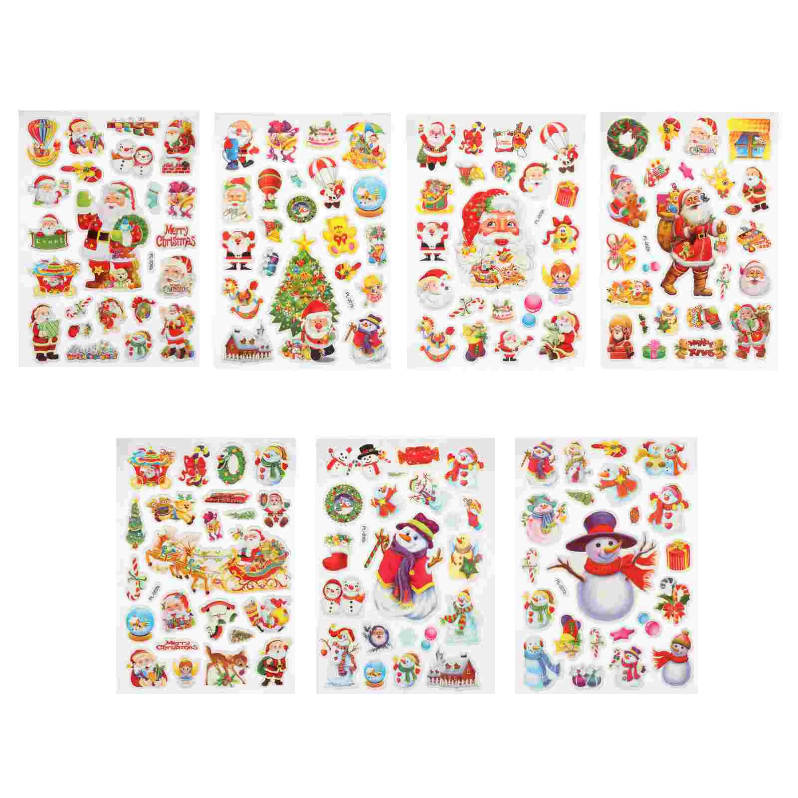 7 Sheets Christmas Self-adhesive 3D Wall Sticker Glass Decal
7 Sheets Christmas Self-adhesive 3D Wall Sticker Glass Decal