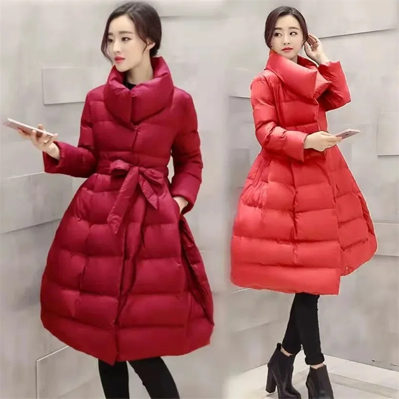 Women Winter Down Jacket 2022 New Korean Stand Collar A Word Thicke Warm Cotton Padded Jacket Female Parkas Long Outerwear Coats
Women Winter Down Jacket 2022 New Korean Stand Collar A Word Thicke Warm Cotton Padded Jacket Female Parkas Long Outerwear Coats