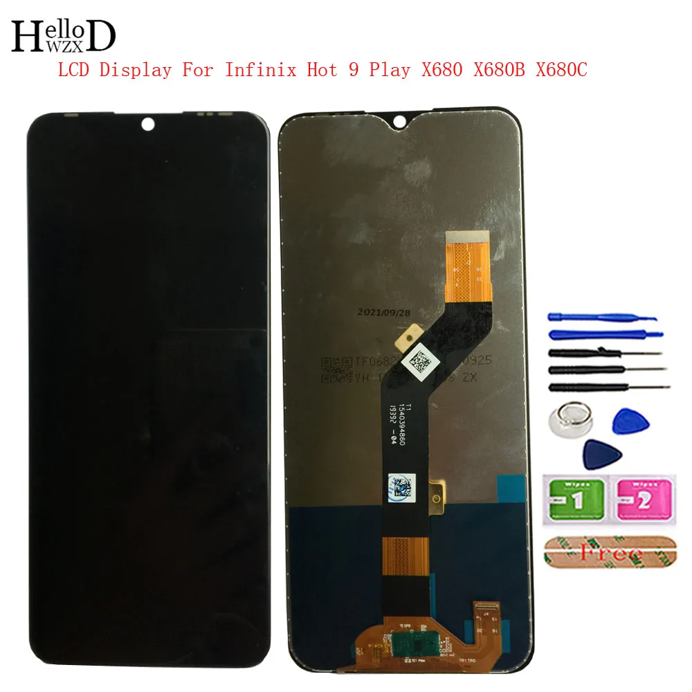 Original 6.82" For Infinix Hot 9 Play X680 X680B X680C LCD Display Touch Screen Assembly Display Lcd Sensor Digitizer Tools
Original 6.82" For Infinix Hot 9 Play X680 X680B X680C LCD Display Touch Screen Assembly Display Lcd Sensor Digitizer Tools