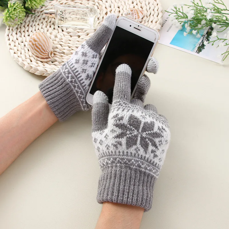 Creative Fashion Snowflake Printing Gloves Mobile Phone Touch Screen Knitted Gloves Winter Thick & Warm Adult Gloves Men Women
Creative Fashion Snowflake Printing Gloves Mobile Phone Touch Screen Knitted Gloves Winter Thick & Warm Adult Gloves Men Women