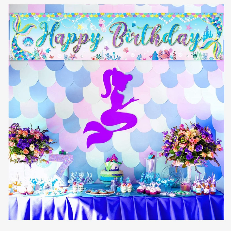 Mermaid Party Mermaid Tail Hanging Banner Birthday Party Decoration Kids Happy Mermaid Birthday Party Supplies Baby Shower
Mermaid Party Mermaid Tail Hanging Banner Birthday Party Decoration Kids Happy Mermaid Birthday Party Supplies Baby Shower
