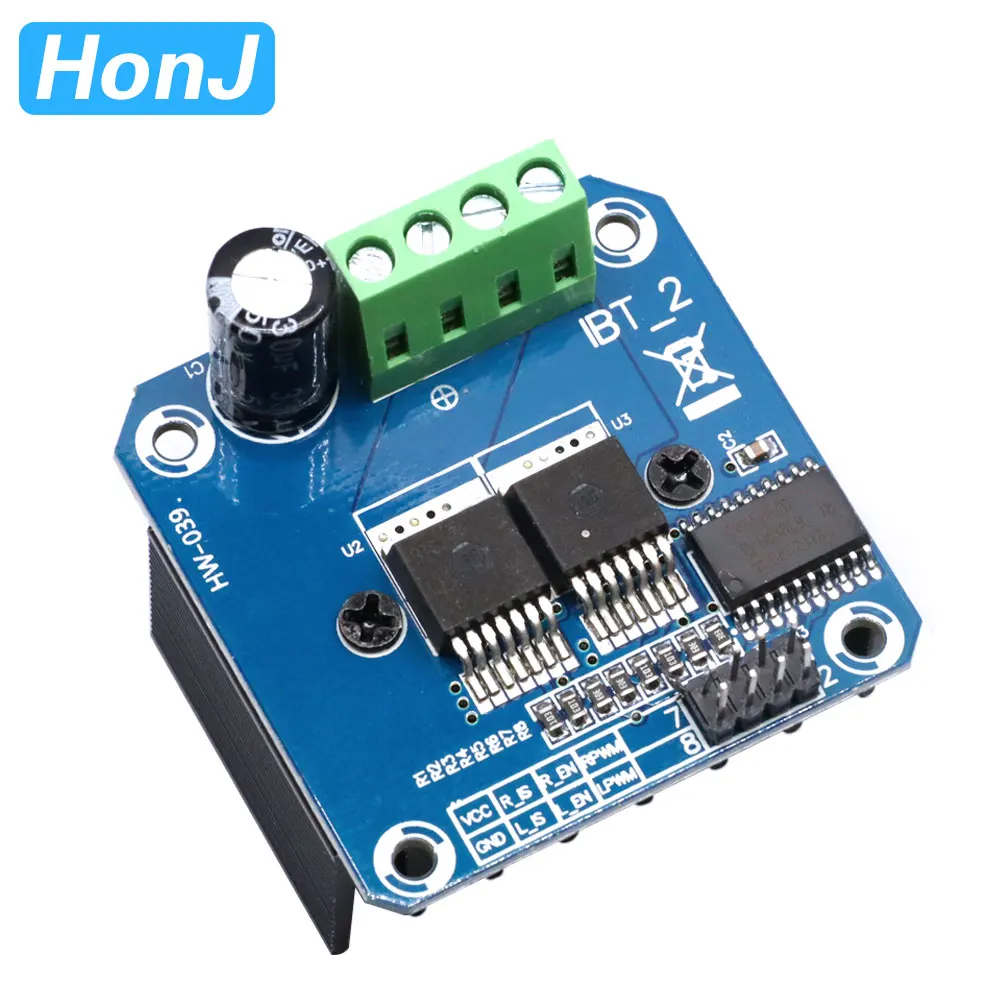 Double BTS7960 43A H-bridge High-power Motor Driver module/ diy smart car Current diagnostic
Double BTS7960 43A H-bridge High-power Motor Driver module/ diy smart car Current diagnostic