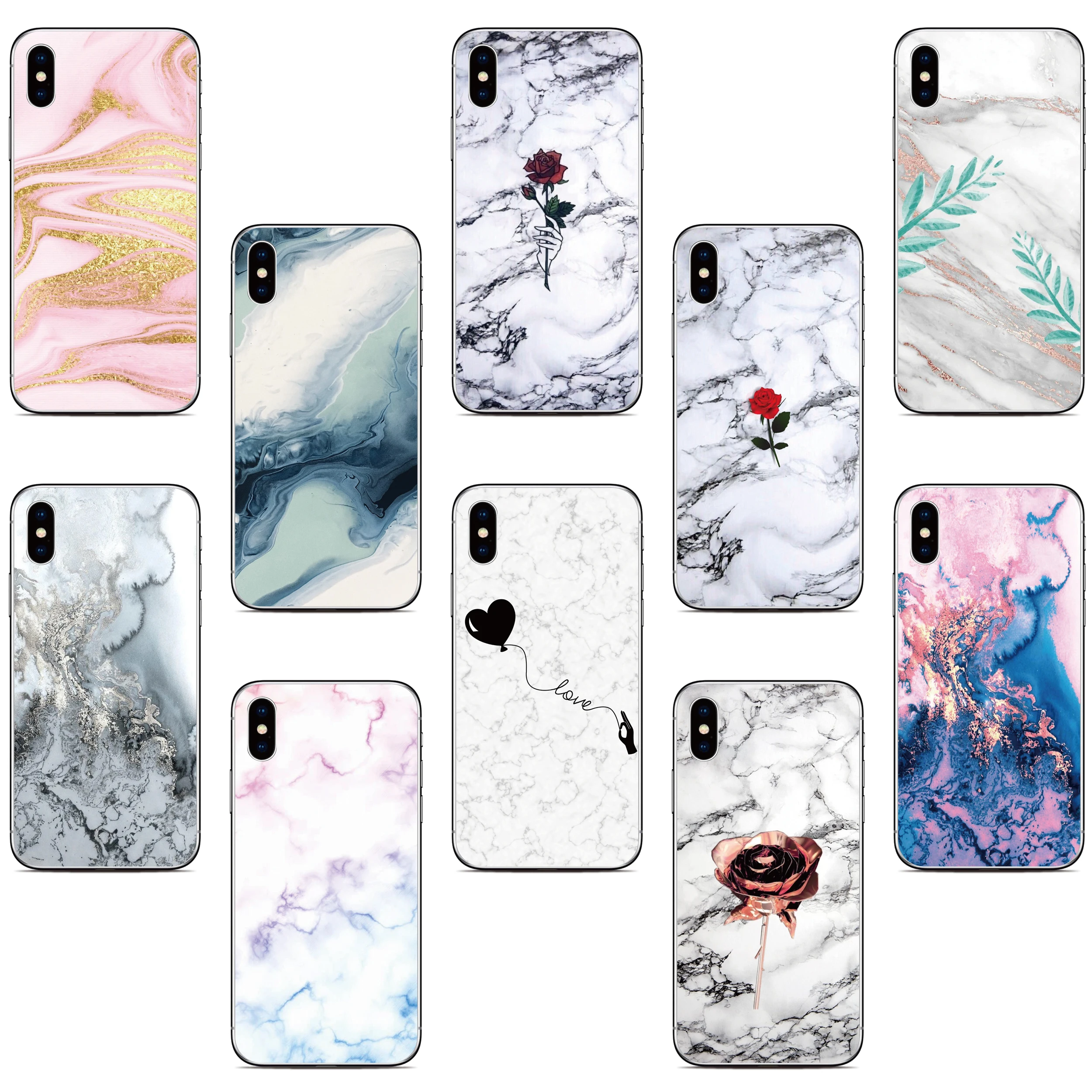 

Flower Marble Back Case For Ulefone Note 6T 6 6P 13P 12P 11P 10P 9P 8P 7P Power 7 10 12 14 14P Nothing Phone 1 One Cover Coque