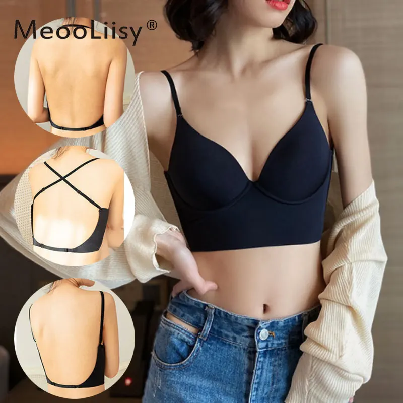 MeooLiisy U-Shaped Beauty Back Women’s Bra Sexy Backless Lingerie Soft Underwire Push Up Underwear Invisible Brassiere
MeooLiisy U-Shaped Beauty Back Women’s Bra Sexy Backless Lingerie Soft Underwire Push Up Underwear Invisible Brassiere