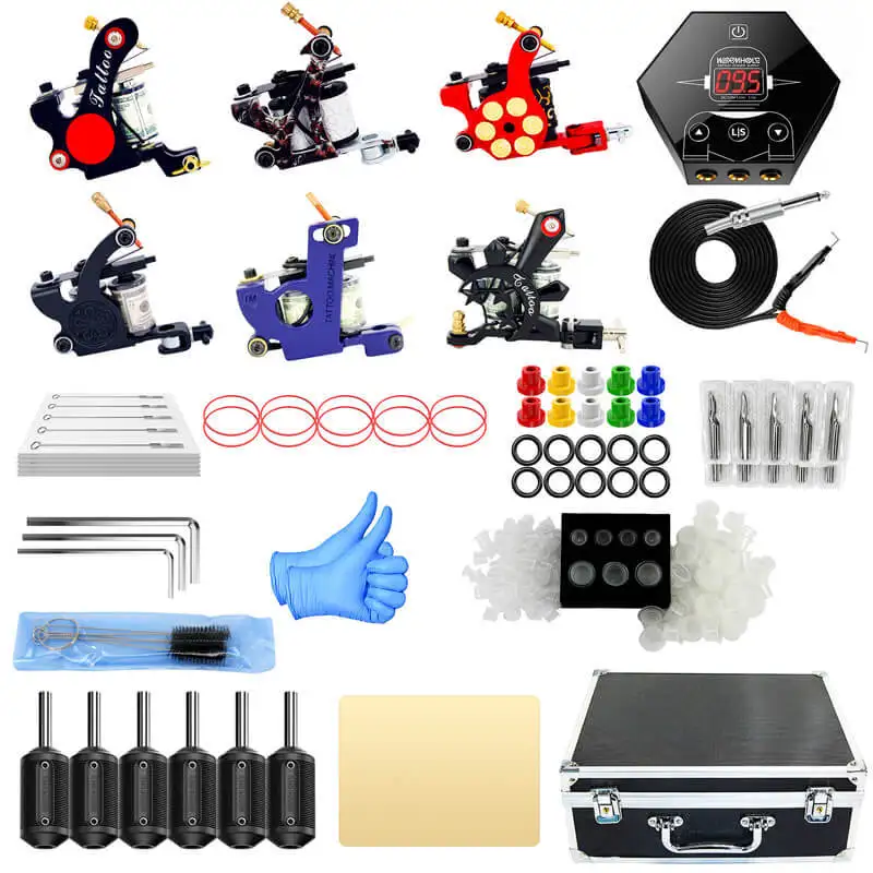 Tattoo Machine Set Hexagon LED LCD Tattoo Machine 50 Pieces Tattoo Accessories 6 Machines Tattoo Grip Set Aluminum Case
Tattoo Machine Set Hexagon LED LCD Tattoo Machine 50 Pieces Tattoo Accessories 6 Machines Tattoo Grip Set Aluminum Case