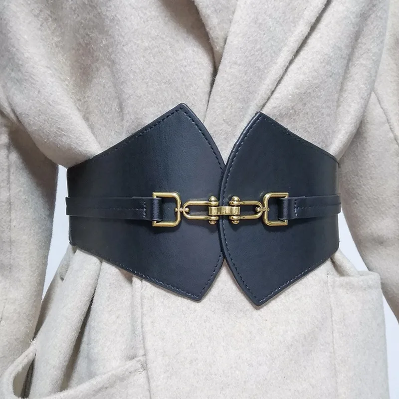 New Retro Belt Women Imitation Leather Pin Buckle Wide Female Designer Fashion Brand Waist Belt Lady's Waist Docoration 
New Retro Belt Women Imitation Leather Pin Buckle Wide Female Designer Fashion Brand Waist Belt Lady's Waist Docoration