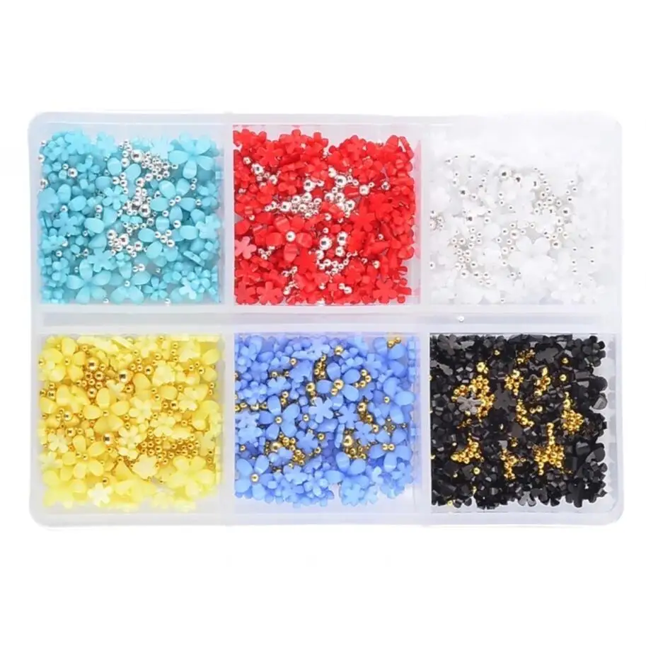 3D Acrylic Flower Nail Art Decorations Flower Nail Art Decorations Florets Charms Flower Nail Charm Box with over 300 flowers.
3D Acrylic Flower Nail Art Decorations Flower Nail Art Decorations Florets Charms Flower Nail Charm Box with over 300 flowers.