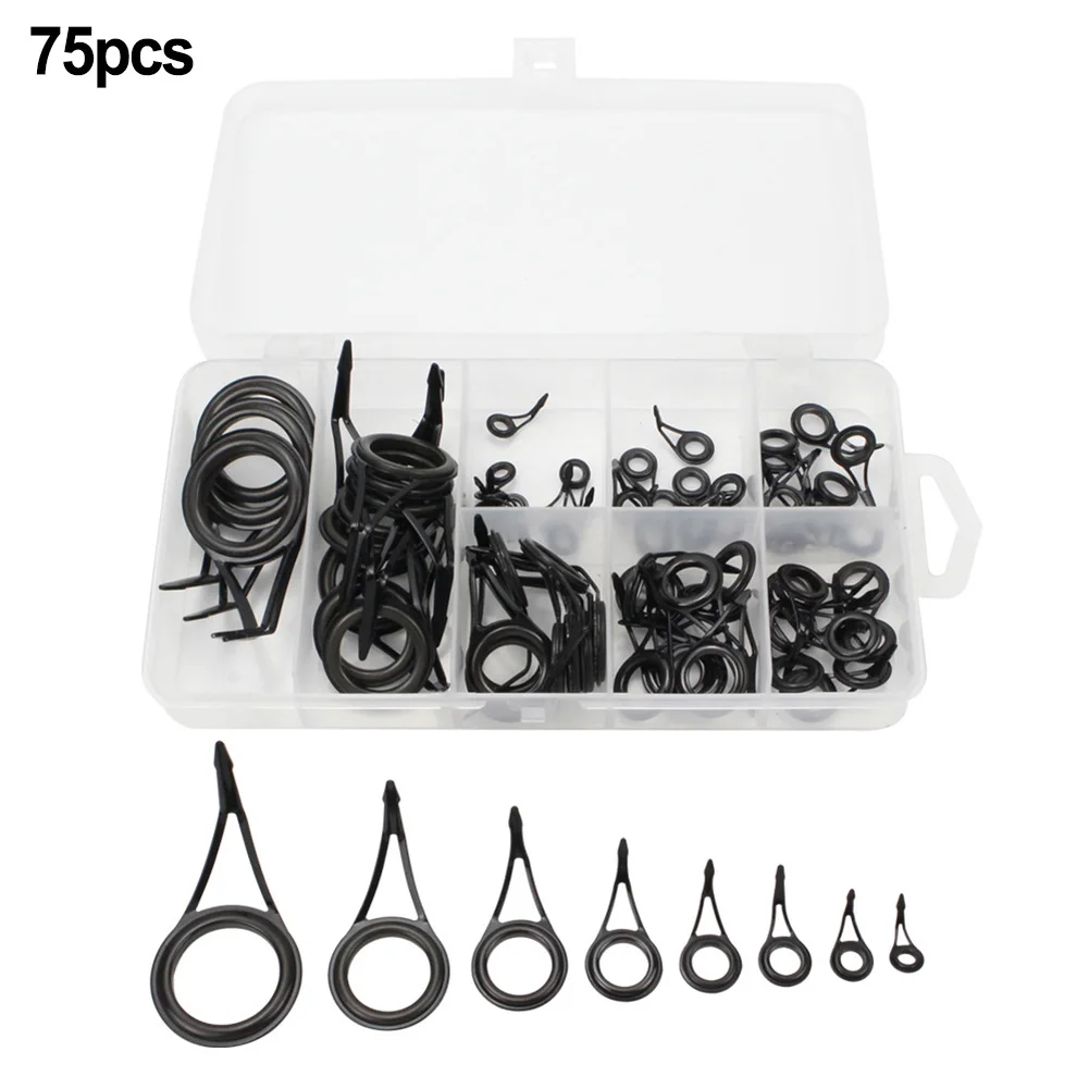 Fishing Rod Guide Heat Dissipation Fishing Rod Guide Ring Repair Kit 75pcs Single Foot Rod Ring with Smooth Wire Outlet
Fishing Rod Guide Heat Dissipation Fishing Rod Guide Ring Repair Kit 75pcs Single Foot Rod Ring with Smooth Wire Outlet