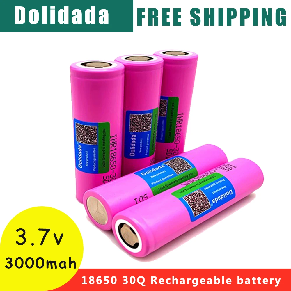 

Original 18650 Battery 3000Mah INR18650-30Q 20A Li-ion Rechargeable Batteries for Electronic Cigare Flashlight Electric Toys