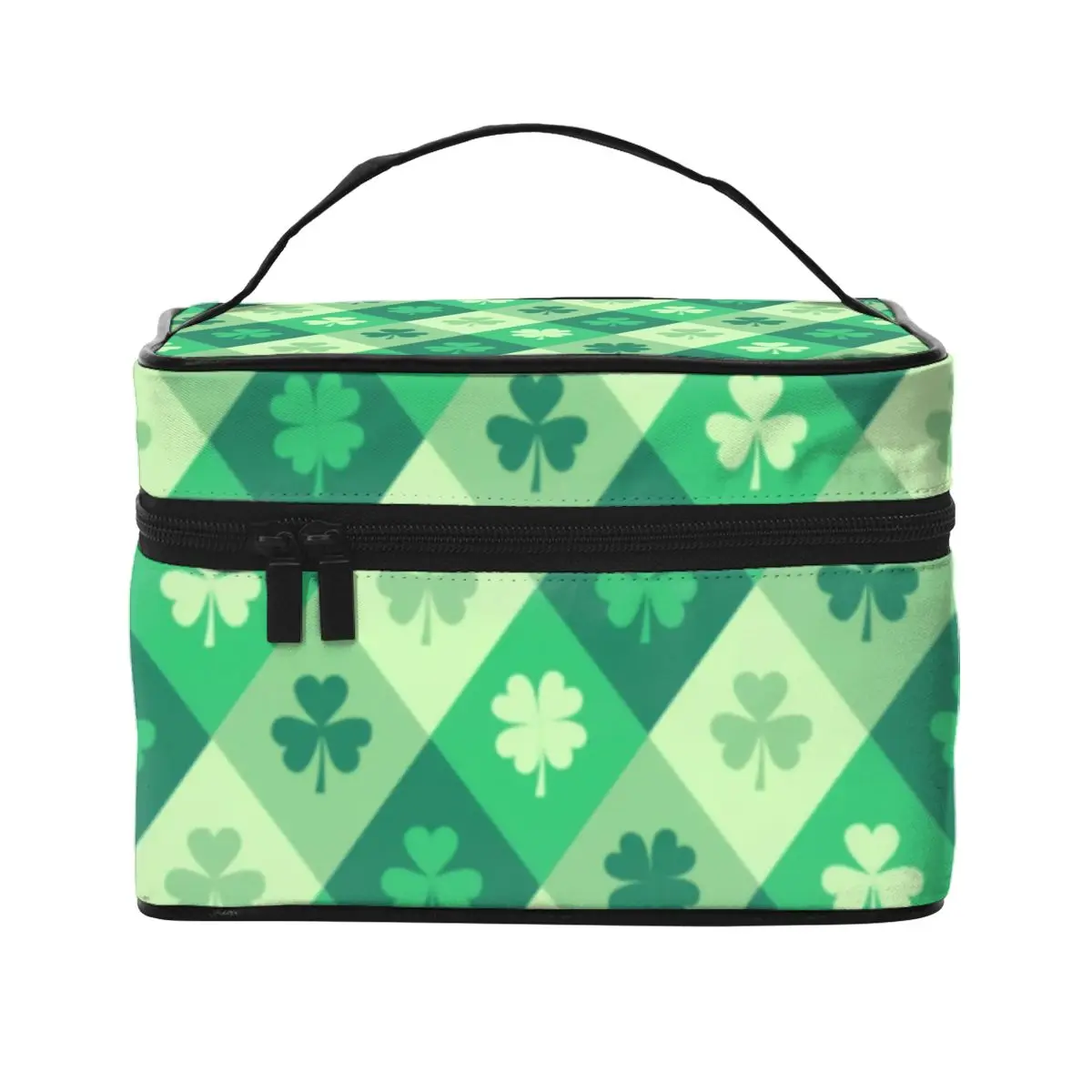 Green Shamrock Cosmetic Bags Lucky Saint Patricks Day Daily Organization Storage Organizers with Handle Woman's Makeup Pouch
Green Shamrock Cosmetic Bags Lucky Saint Patricks Day Daily Organization Storage Organizers with Handle Woman's Makeup Pouch