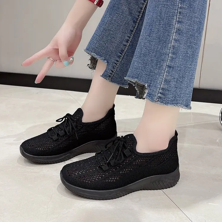 Vulcanized Shoes Women's Sports Branded Women's Shoes Mesh Round Toe Flat Bottom Comfortable Breathable Spring and Autumn Shoes
Vulcanized Shoes Women's Sports Branded Women's Shoes Mesh Round Toe Flat Bottom Comfortable Breathable Spring and Autumn Shoes