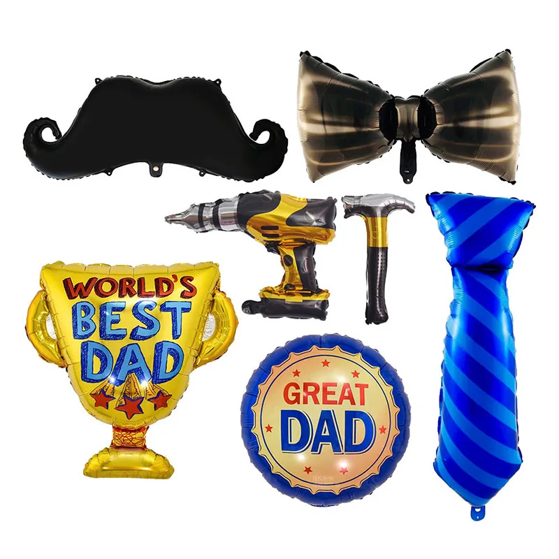1pcs Happy Father's Day Foil Balloons Super Papa Trophy Tie Beard Shape Aluminum Film Balloon Party Decoration Baloes
1pcs Happy Father's Day Foil Balloons Super Papa Trophy Tie Beard Shape Aluminum Film Balloon Party Decoration Baloes