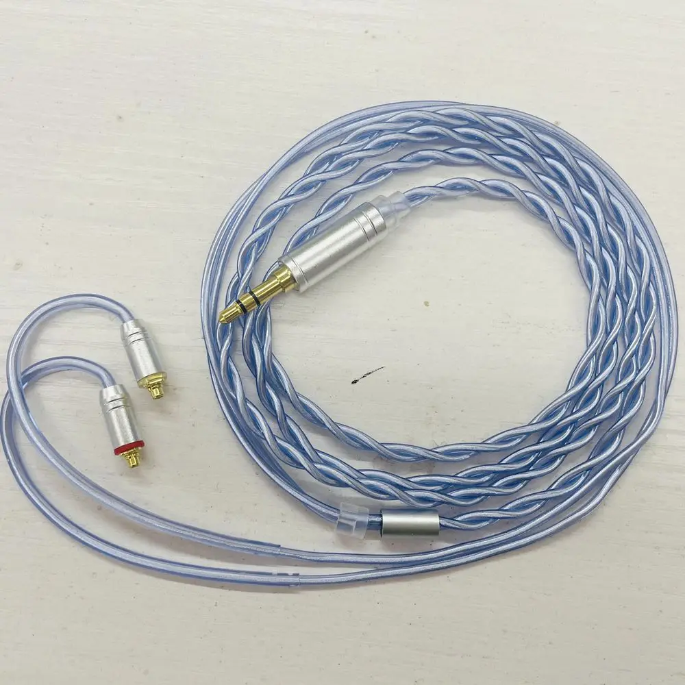 

two strands Blue twisted pair twisted coaxial shield MMCX 0.78QDC TFZ headphone upgrade cable