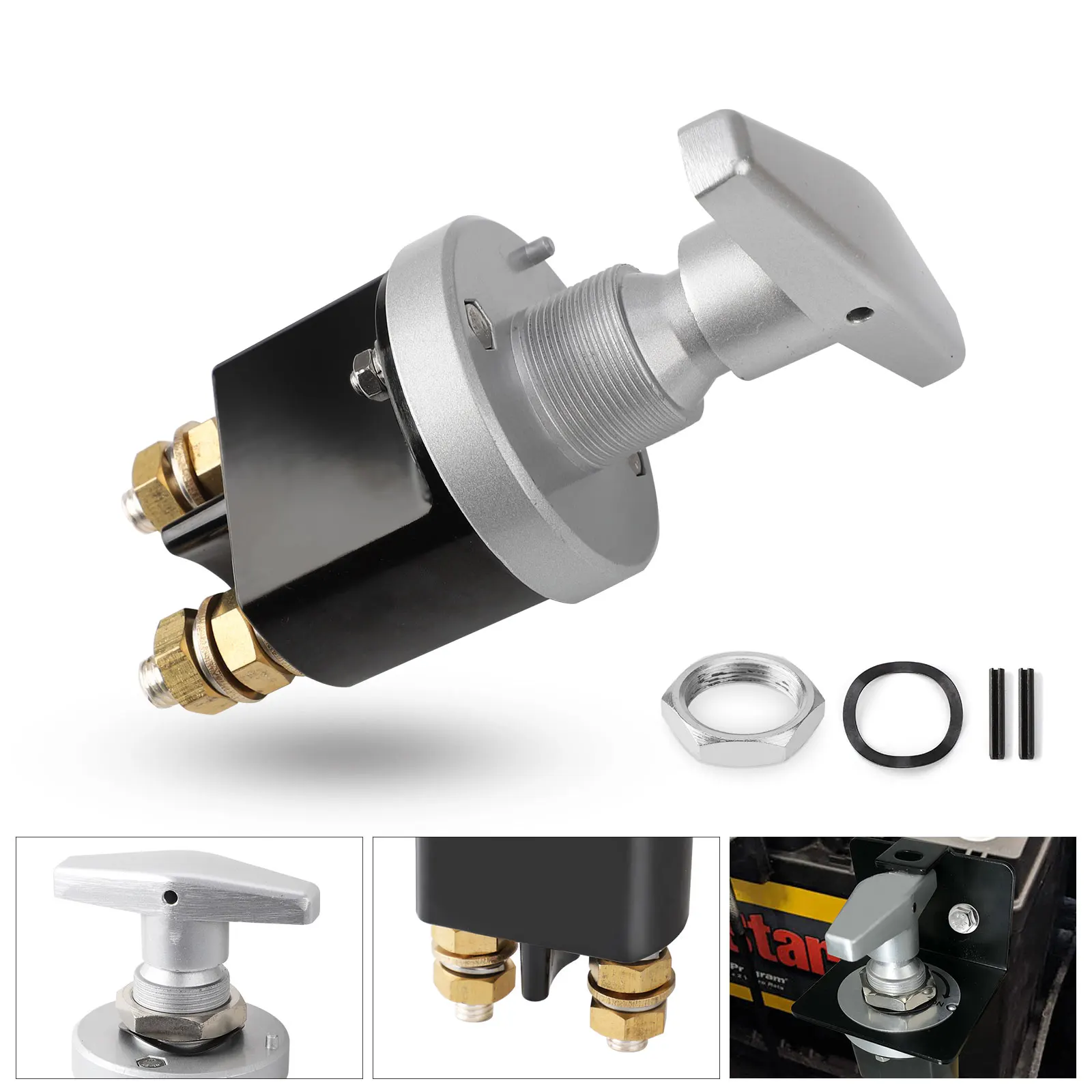 Battery Isolato 1500 Ampr Disconnector Heavy Duty Battery Kill Switch With Rush Keep It Clean BATKD2 Muscle Car for Boat RV
Battery Isolato 1500 Ampr Disconnector Heavy Duty Battery Kill Switch With Rush Keep It Clean BATKD2 Muscle Car for Boat RV