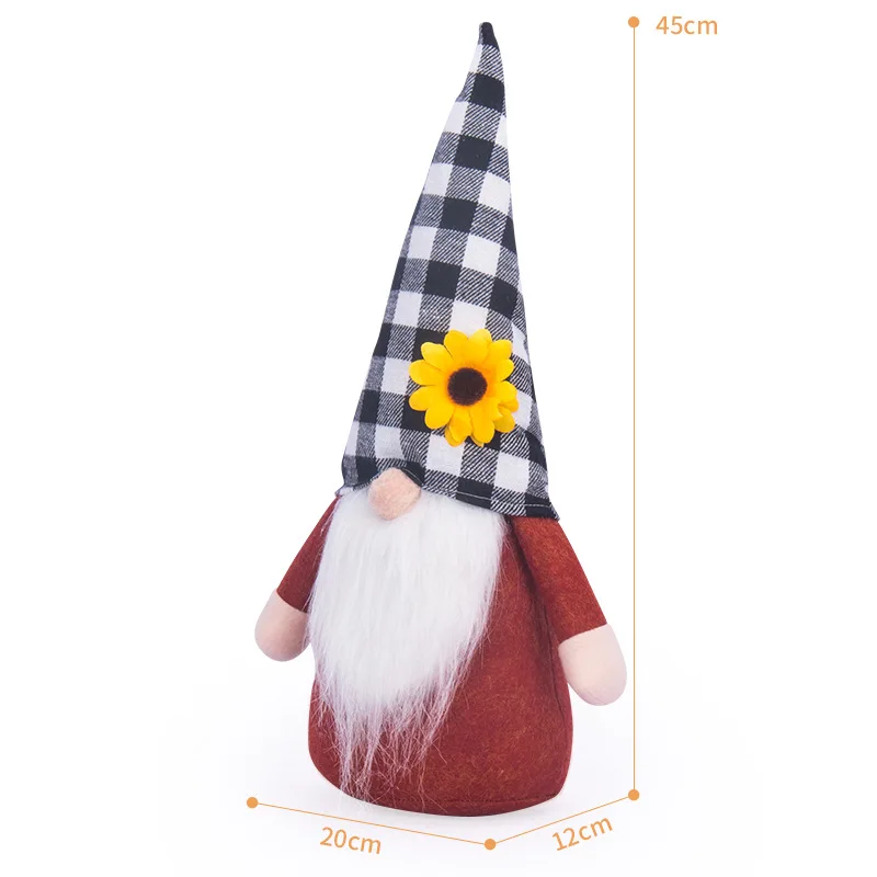 Cross-Border New Arrival Harvest Festival Thanksgiving Day Doll Maple Leaf Sunflower Faceless Doll Dwarf Decoration Show Window
Cross-Border New Arrival Harvest Festival Thanksgiving Day Doll Maple Leaf Sunflower Faceless Doll Dwarf Decoration Show Window