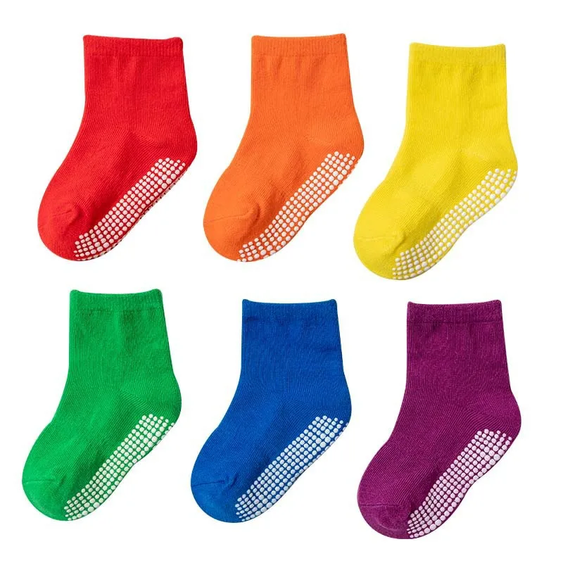 6 Pairs/Lot Spring Autumn Kids Anti-slip Socks Solid Color Soft Breathable Cotton Babys Boat Socks Boys Girls Trampoline Socks
6 Pairs/Lot Spring Autumn Kids Anti-slip Socks Solid Color Soft Breathable Cotton Babys Boat Socks Boys Girls Trampoline Socks