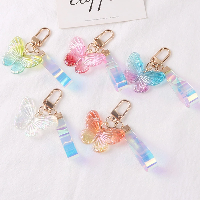New Exquisite Butterfly Acrylic Keychain Stereoscopic Dream Color Butterfly Charms Key Pendant Fashion Bag Ornaments Accessories
New Exquisite Butterfly Acrylic Keychain Stereoscopic Dream Color Butterfly Charms Key Pendant Fashion Bag Ornaments Accessories