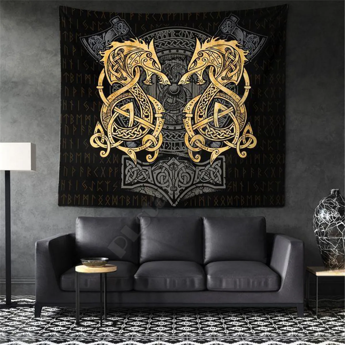 

Viking Legend Warrior Limited 3D Print Wall Tapestry Rectangular Home Decor Wall Hanging Home Decoration