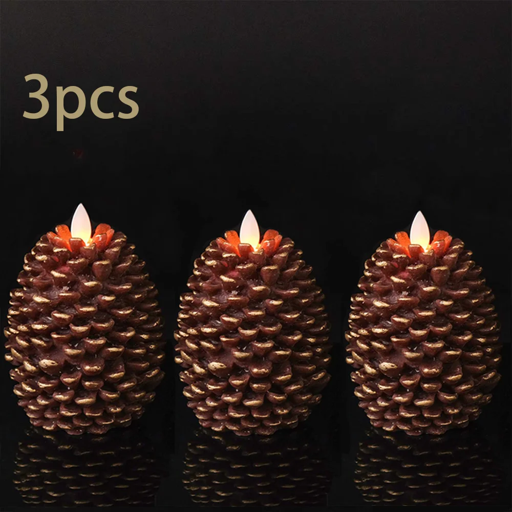 Flameless LED Рождественские свечи сосновый конус 3/4/6 шт
Flameless LED Рождественские свечи сосновый конус 3/4/6 шт