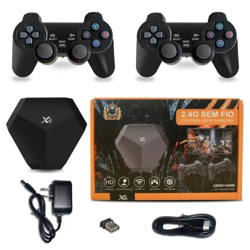2.4G 15000+ Game X6 Dual Wireless Console for PS1/GBA 64GB Classic Retro Games Super Console 4K Display on TV Projector Monitor
2.4G 15000+ Game X6 Dual Wireless Console for PS1/GBA 64GB Classic Retro Games Super Console 4K Display on TV Projector Monitor