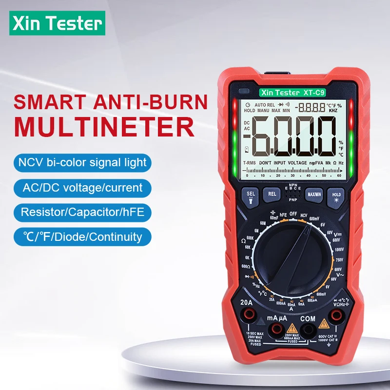 Цифровой мультиметр Xin Tester AC/DC транзисторный конденсатор NCV Lcr, 6000 отсчетов
Цифровой мультиметр Xin Tester AC/DC транзисторный конденсатор NCV Lcr, 6000 отсчетов