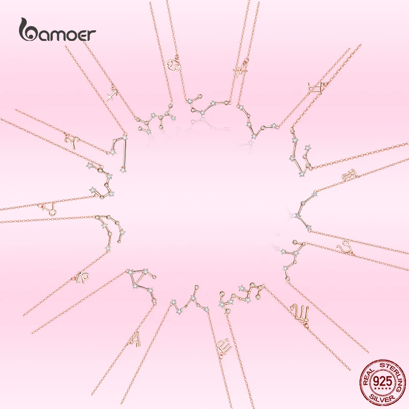 Bamoer, 100% Стерлинговое Серебро 925 пробы, ожерелье зодиака, 12 видов стилей, весы, символ рака, ожерелье для женщин, розовое золото, ювелирное изде...
Bamoer, 100% Стерлинговое Серебро 925 пробы, ожерелье зодиака, 12 видов стилей, весы, символ рака, ожерелье для женщин, розовое золото, ювелирное изде...
