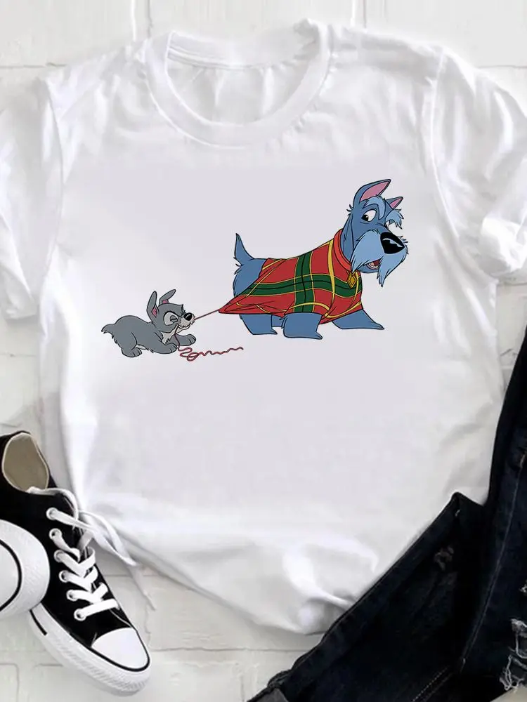 Cute Lady and The Tramp Disney Women Top Casual All-Match Short-Sleeved Tshirt Simple Trend Funny Summer T-Shirt
Cute Lady and The Tramp Disney Women Top Casual All-Match Short-Sleeved Tshirt Simple Trend Funny Summer T-Shirt
