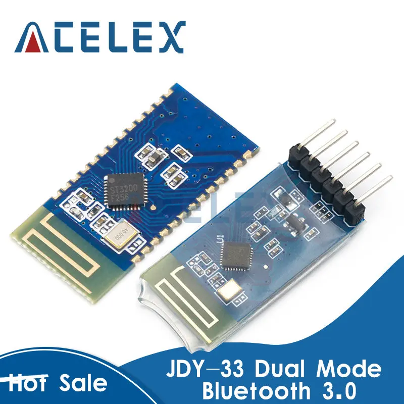 JDY-33 Dual mode Bluetooth serial Port SPP Bluetooth SPP-C compatible with HC-05/06 /JDY-31/30 slave Bluetooth 3.0
JDY-33 Dual mode Bluetooth serial Port SPP Bluetooth SPP-C compatible with HC-05/06 /JDY-31/30 slave Bluetooth 3.0