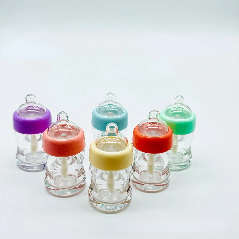 Feeding Bottle Shaped Empty Lip Gloss Tube Containers Clear Mini Refillable Lip Balm Bottles With Rubber Inserts
Feeding Bottle Shaped Empty Lip Gloss Tube Containers Clear Mini Refillable Lip Balm Bottles With Rubber Inserts