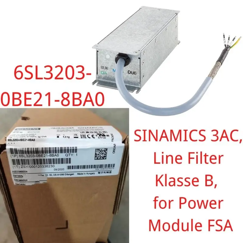6SL3203-0BE21-8BA0 Brand New SINAMICS Line filter class B for Power Module FSB base mounting possible 380V-480V 3AC 23.5A
6SL3203-0BE21-8BA0 Brand New SINAMICS Line filter class B for Power Module FSB base mounting possible 380V-480V 3AC 23.5A